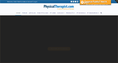 Desktop Screenshot of physicaltherapist.com