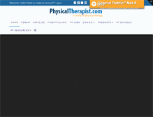 Tablet Screenshot of physicaltherapist.com